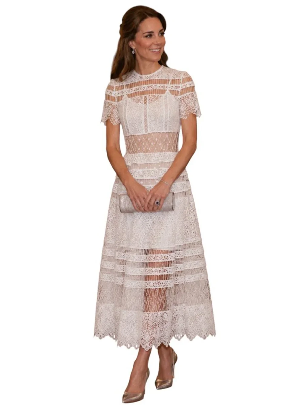 Zimmermann Riot Eyelet Bell Nylon-Blend Dress Size S NEW - Picture 16 of 16